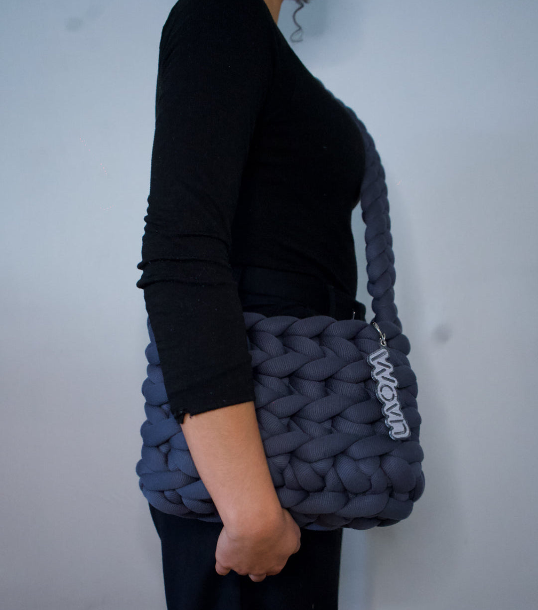 Stone grey crossbody bag