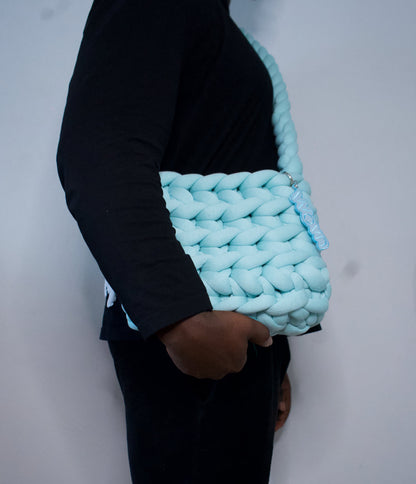 Baby blue crossbody bag