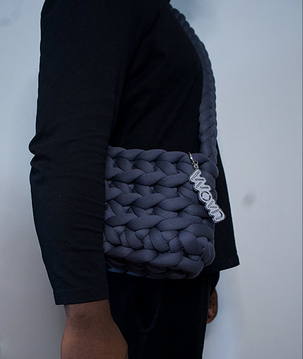 Stone grey crossbody bag