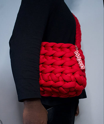 Crimson red crossbody bag